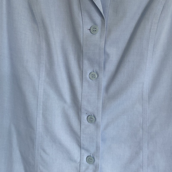 JONES NEW YORK sleeveless button down blouse blue 12 100% cotton - Picture 3 of 5